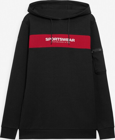 4F Sportsweatshirt i rød / svart / hvit, Produktvisning