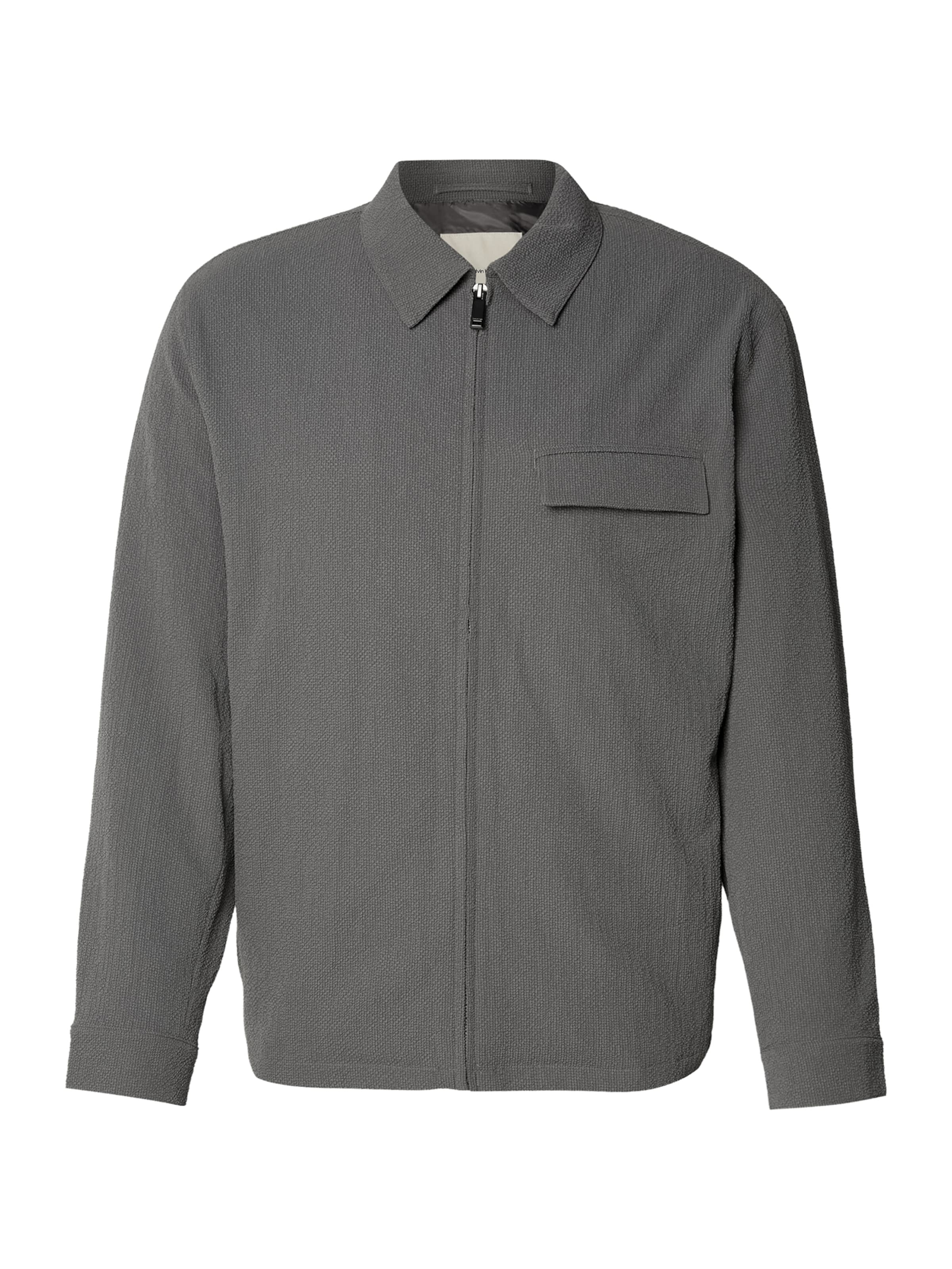 Calvin Klein Prechodná bunda - Sivá: predná strana