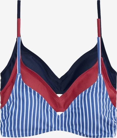 The Set Bikini top in 70 in Blue / Marine blue / Bordeaux / White, Item view