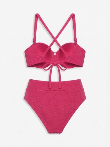Cupshe Bralette Bikini 'CAA12C5D023EE' in Pink