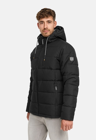 INDICODE JEANS Winterjas 'Hebero' in Zwart