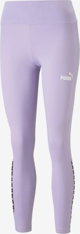 PUMA Skinny Workout Pants 'POWER' in Purple: front