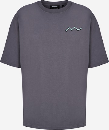 ABOUT YOU x StayKid Shirt 'Karla ZigZag' in Grey: front