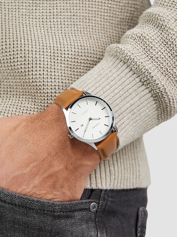 s.Oliver Analog Watch in Brown