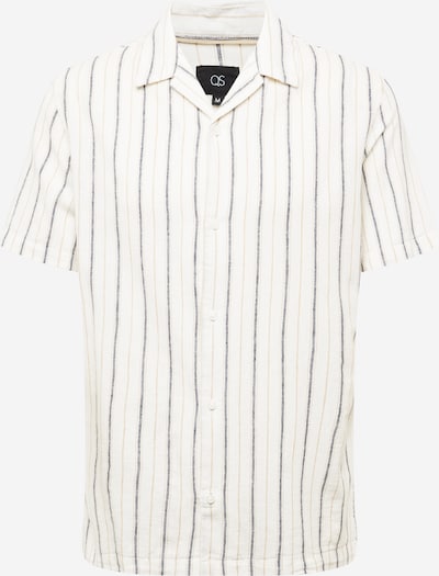 QS Overhemd in de kleur Beige / Navy / Wit, Productweergave