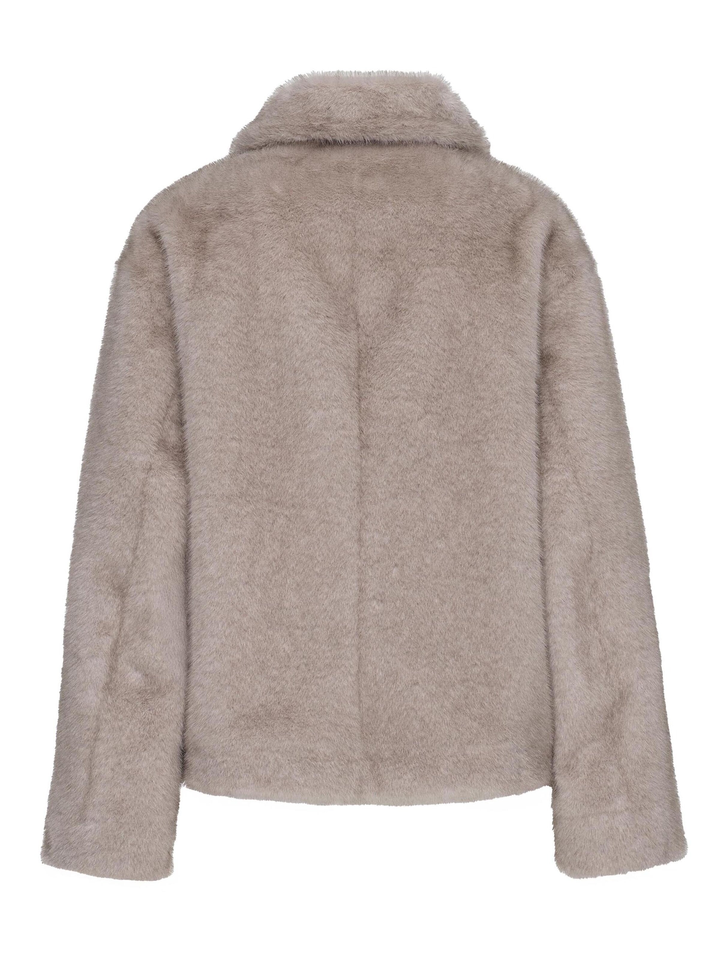 MANISA Between-season jacket 'Kunstpelzjacke' in Grey