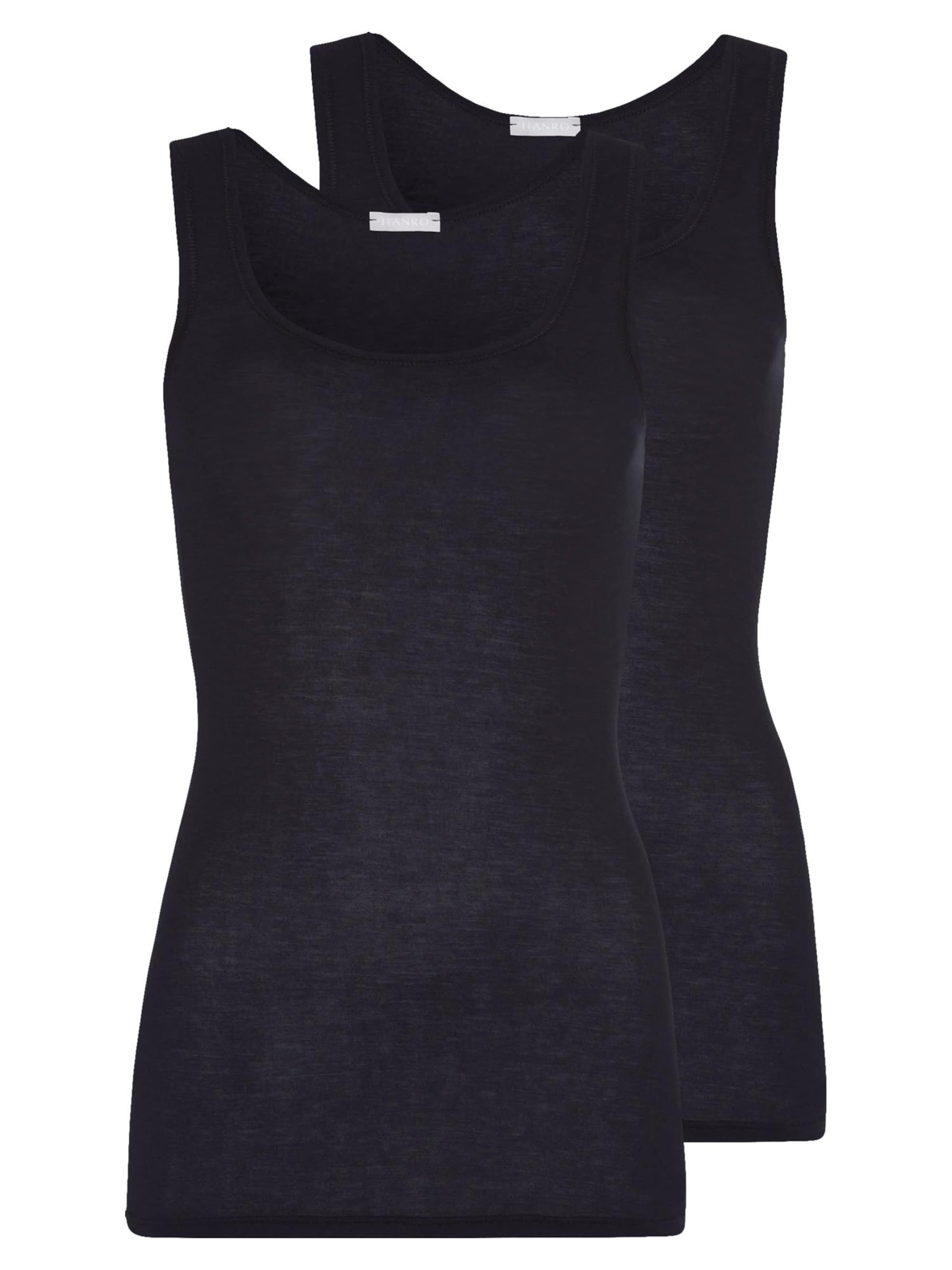 Hanro Unterhemd 'Ultralight'‌‌‌‌‌‌‌‌ in Schwarz: Vorderseite