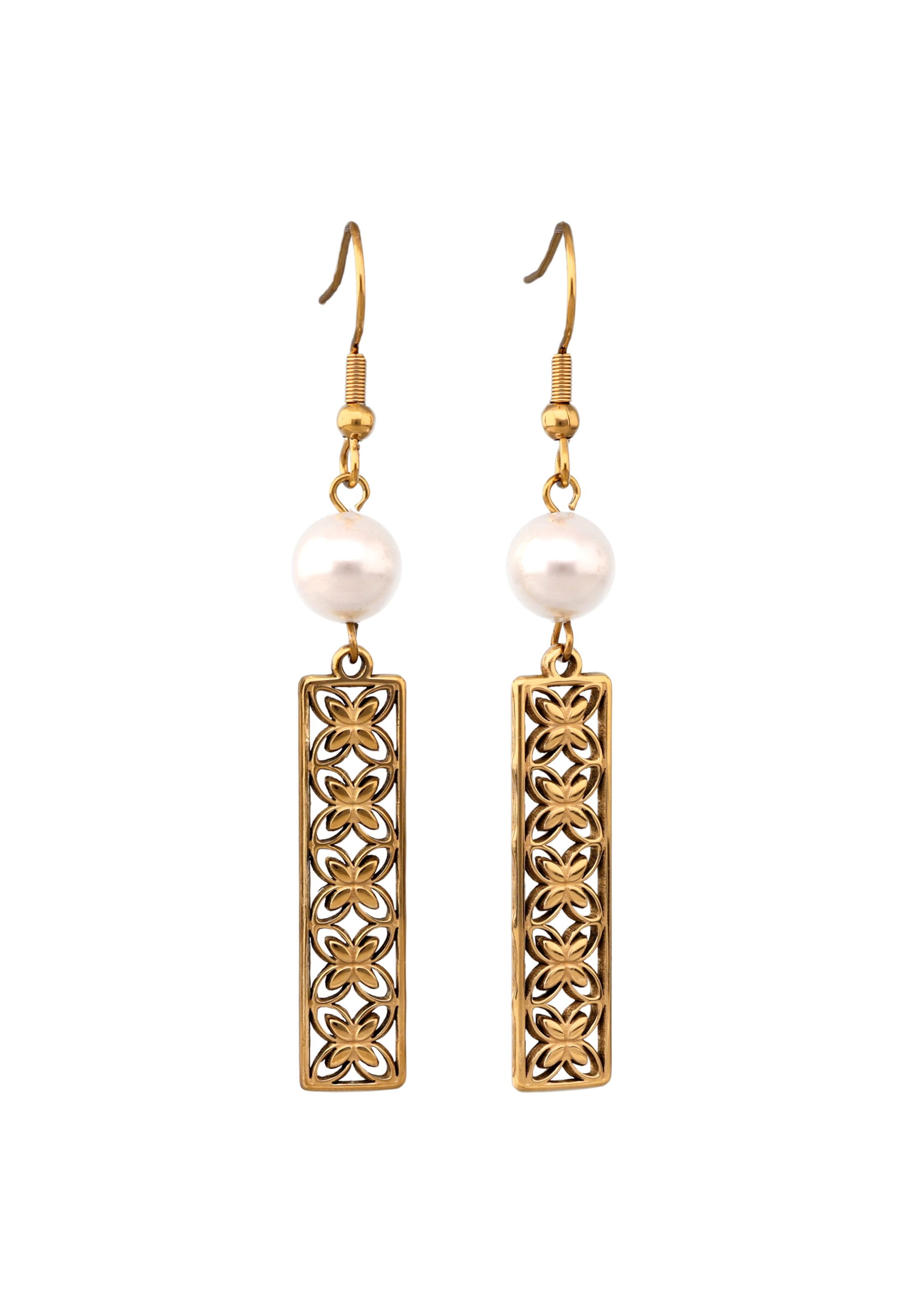 IZIA - Pendientes en oro: frente