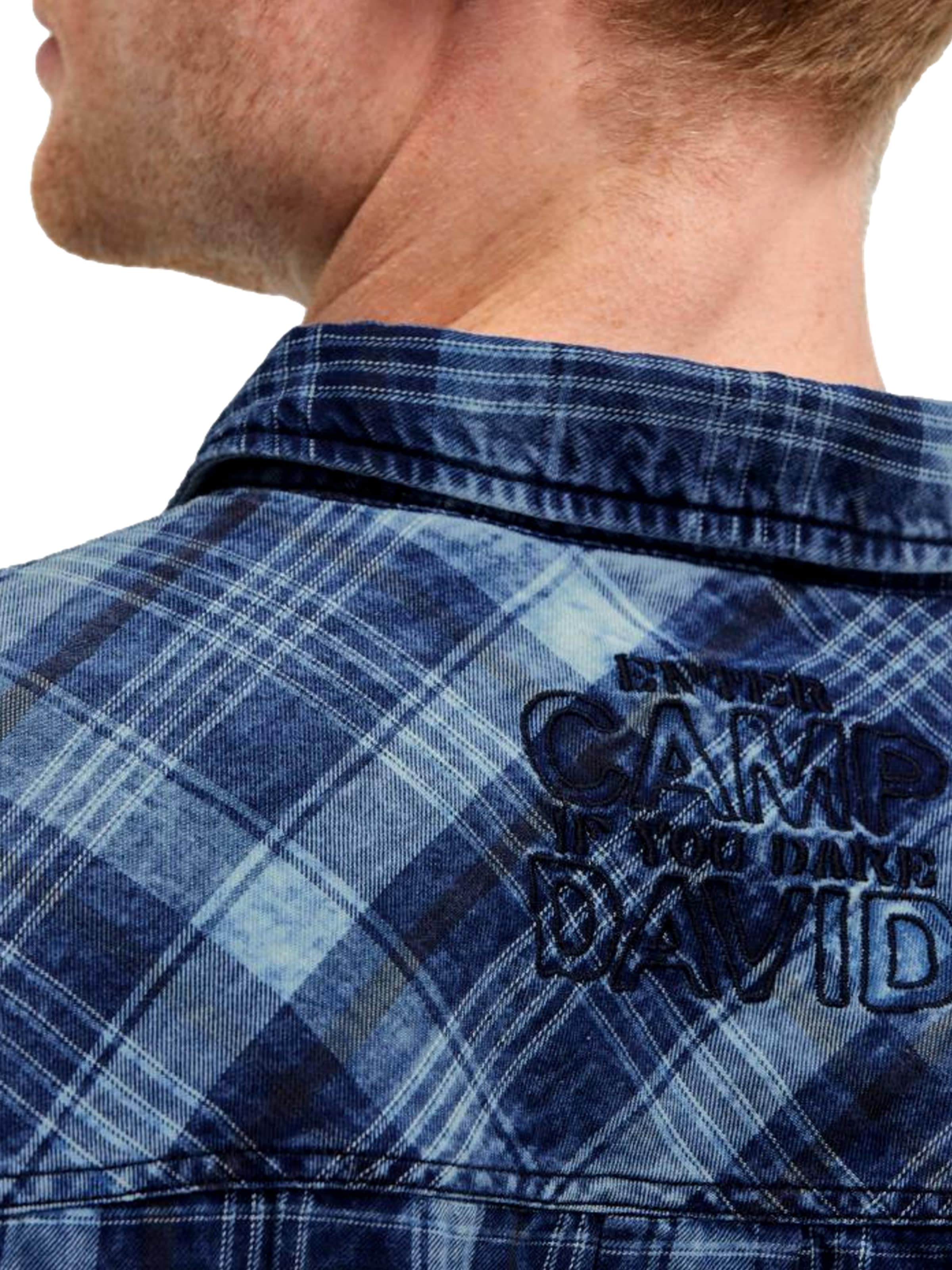 CAMP DAVID Regular fit Πουκάμισο 'Wild Sites II' σε μπλε