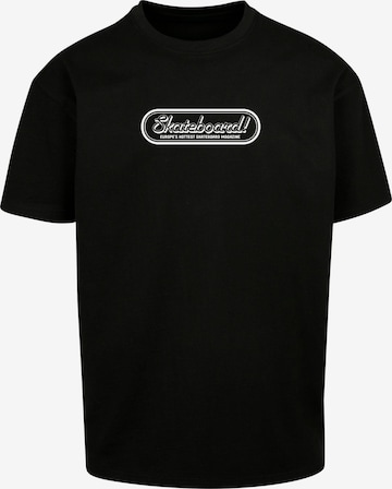 Maglietta 'The Skateboard Magazin' di Merchcode in nero: frontale