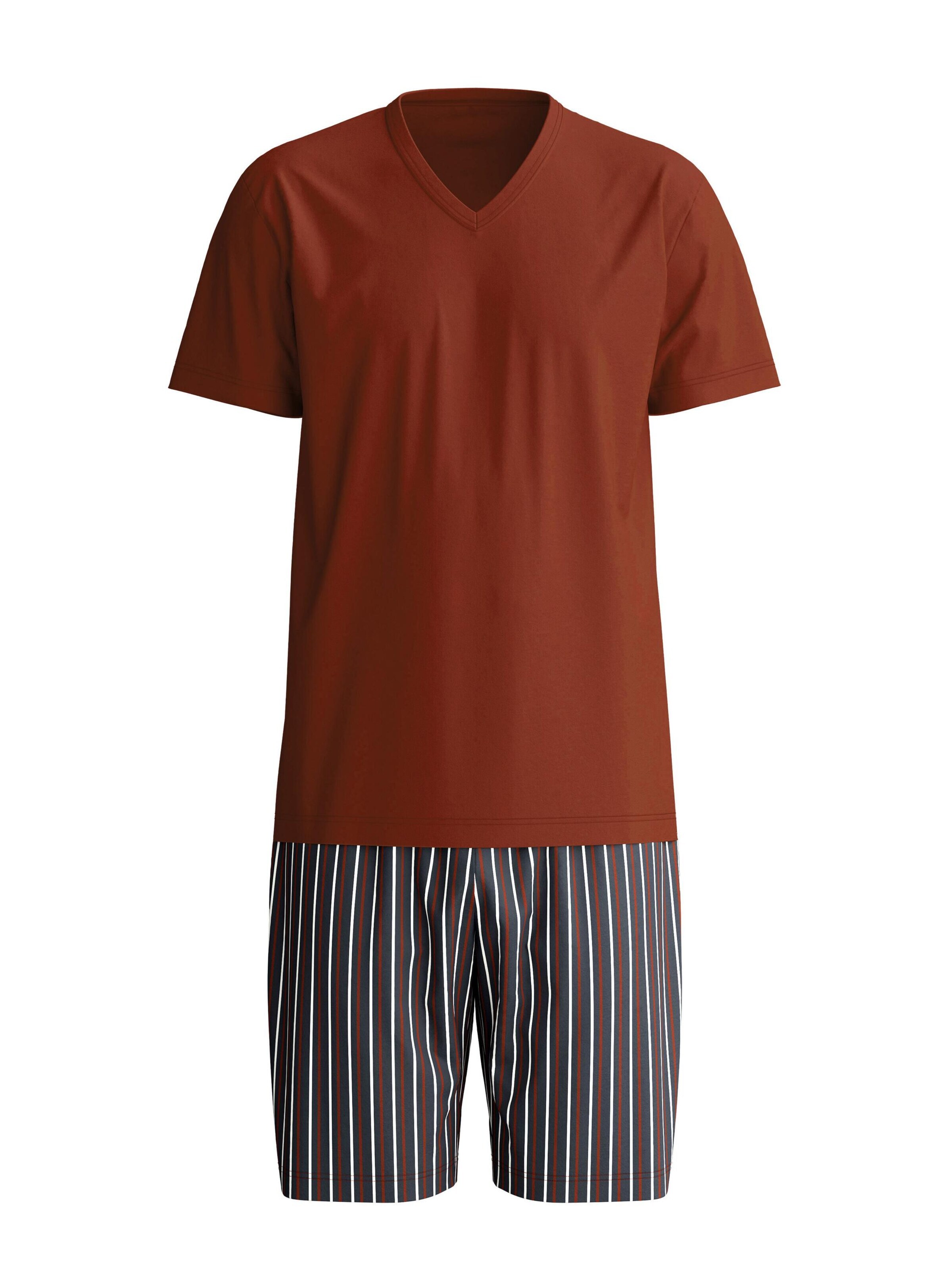 CALIDA Pyjama court 'Cotton Special' en L en lie de vin, Vue avec produit