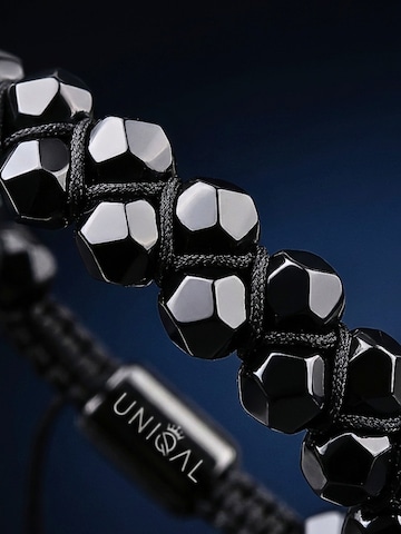 UNIQAL Armband 'SCHWARZER TURMALIN ZWEIREIHIG' in Gemengde kleuren