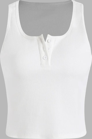 Hiccup Top in White: front