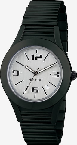 Montre à affichage analogique Hip Hop en noir : devant