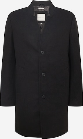 TOM TAILOR DENIM Between-Seasons Coat in Black: front