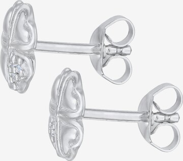 Elli DIAMONDS Earrings 'Kleeblatt' in Silver