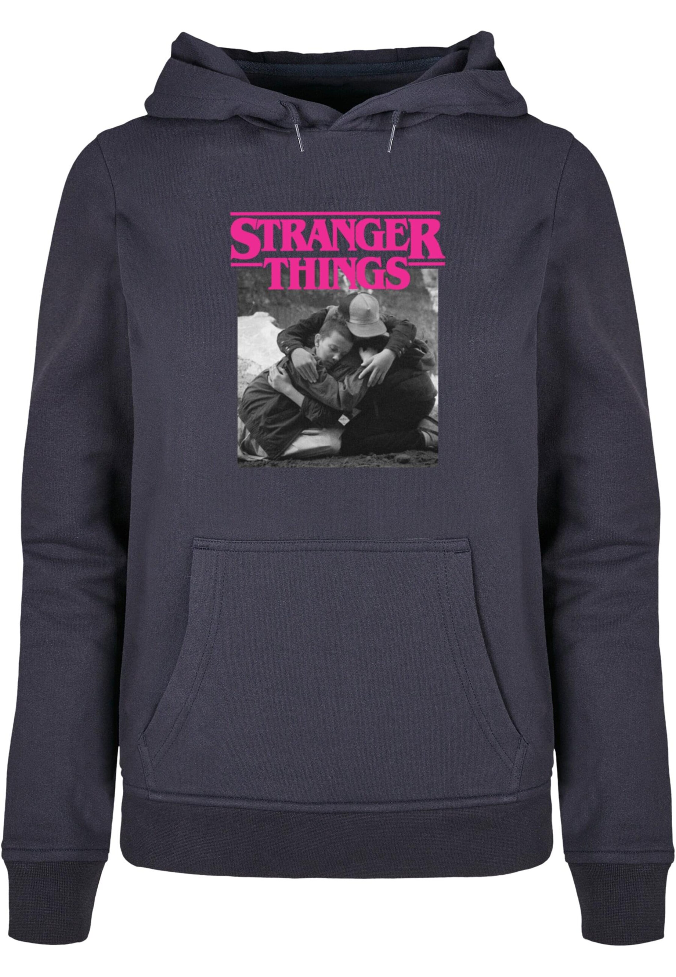 ABSOLUTE CULT Sweatshirt 'Stranger Things - Square Photo' in Blauw: voorkant