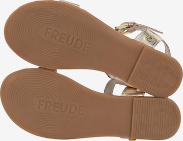 FREUDE Strap Sandals 'Alea' in Gold