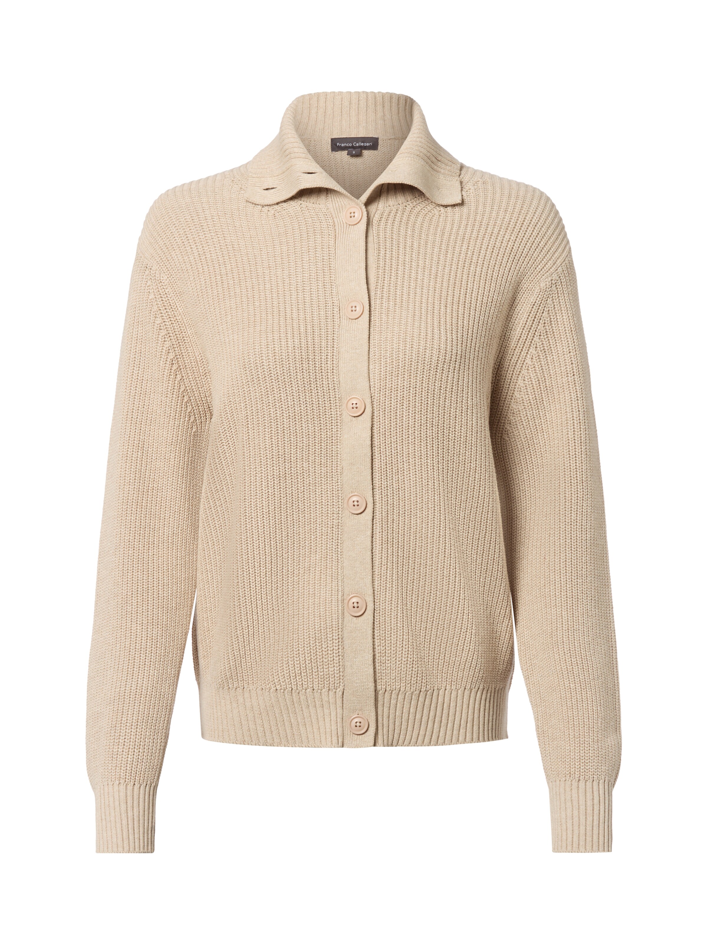 Franco Callegari Gebreid vest in Beige: voorkant