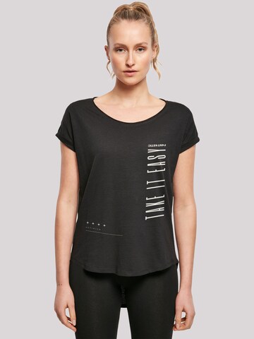 F4NT4STIC Shirt 'Take It Easy' in Black: front