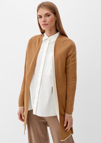 s.Oliver Knit Cardigan in Brown: front