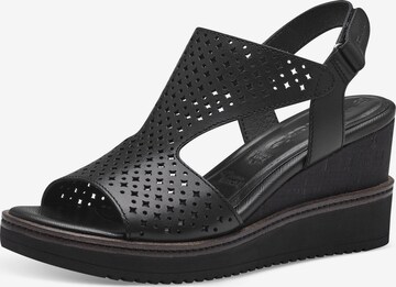 TAMARIS Sandals in Black: front