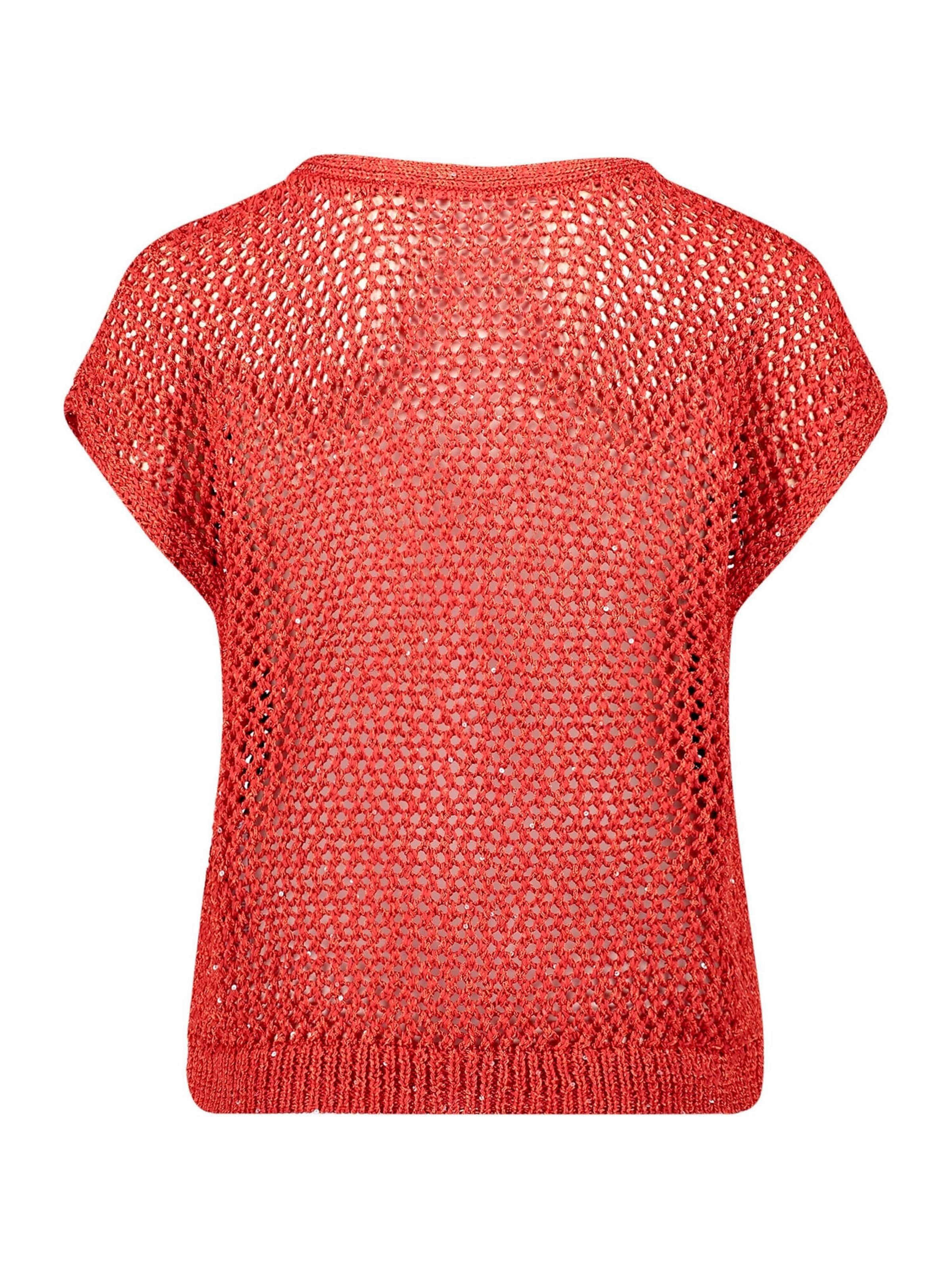 Betty & Co Strickpullunder mit Effektgarn in Braun