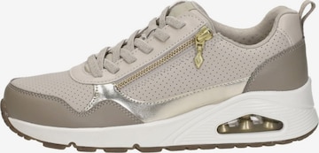 Baskets basses 'Uno - Metallic Sliders' SKECHERS en beige : devant