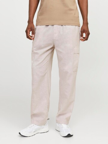 JACK & JONES Loose fit Cargo trousers 'JJKarl Summer' in Beige: front