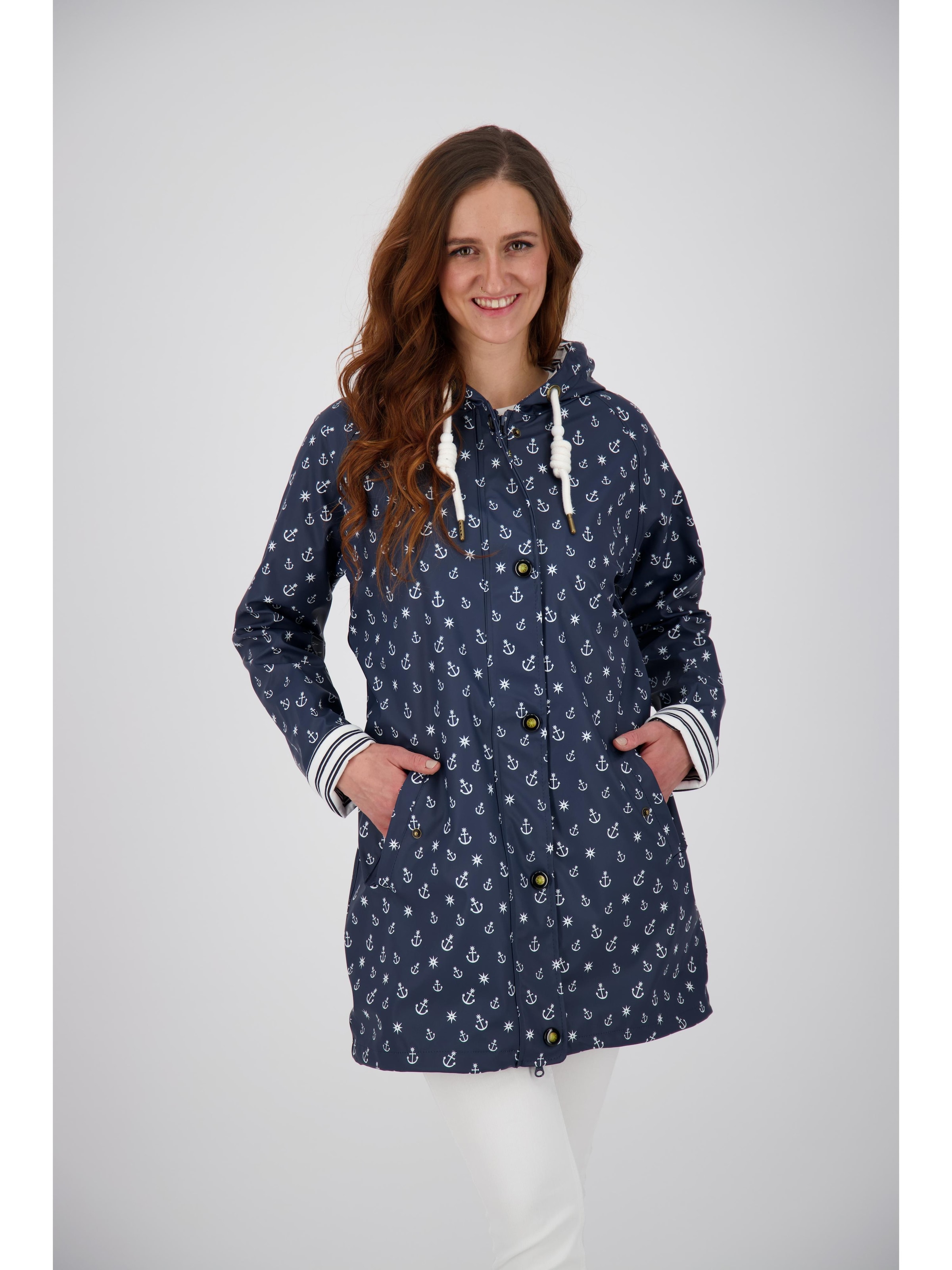 ankerglut Übergangsparka 'Friesennerz ANKERGLUTZAUBER'‌‌‌‌‌‌‌‌‌‌ in Blau: Vorderseite