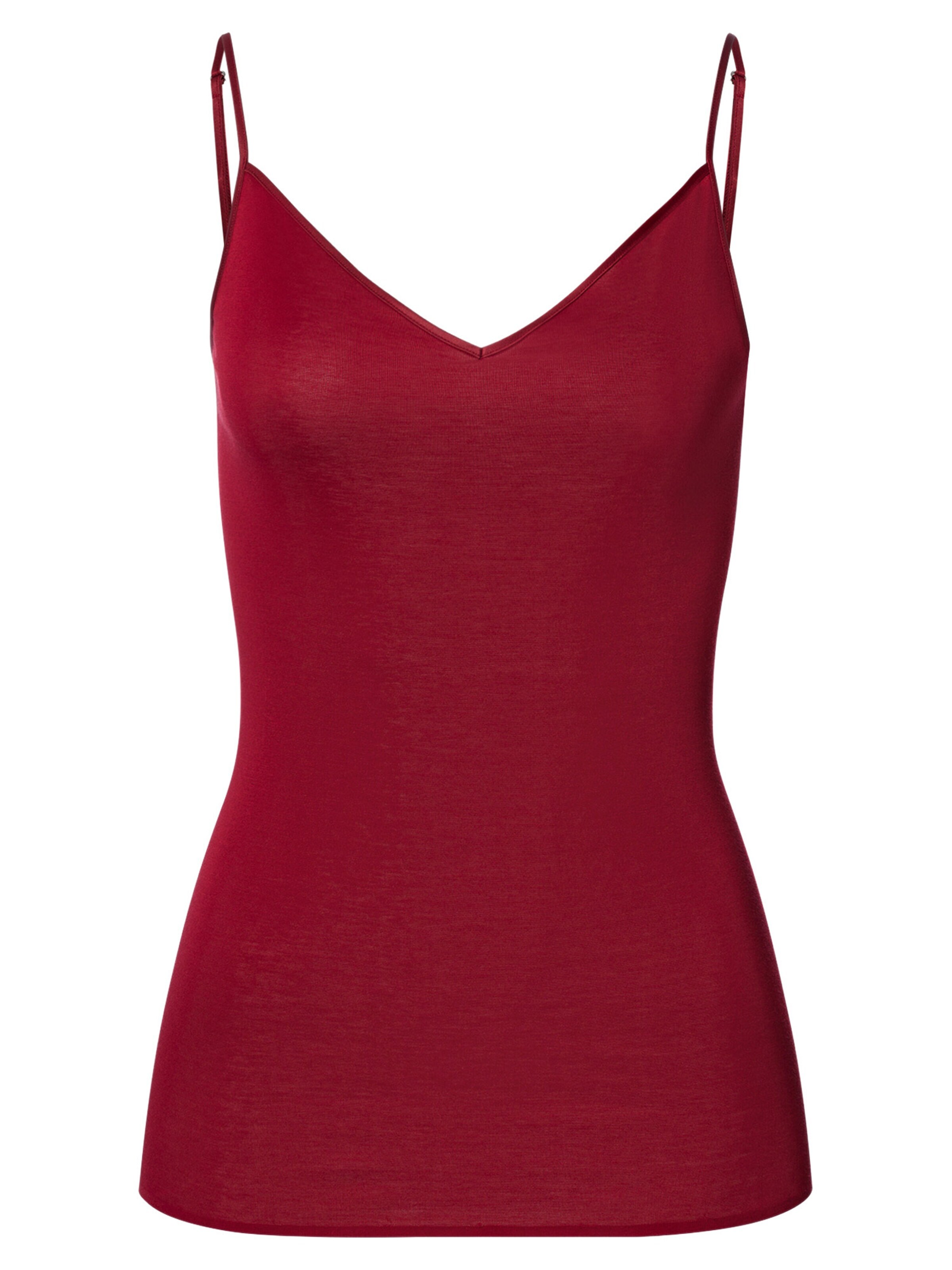 Hanro Unterhemd 'Cotton Seamless'‌ in Rot: Vorderseite