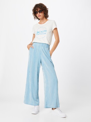 Wide Leg Pantalon TOM TAILOR DENIM en bleu