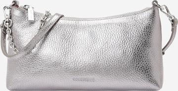Coccinelle - Bolso de hombro 'Aura' en plata: frente