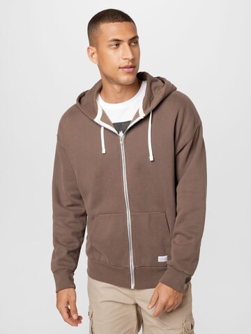 HOLLISTER Sweatjacka i brun: framsida