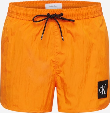 Shorts de bain Calvin Klein Swimwear en orange : devant