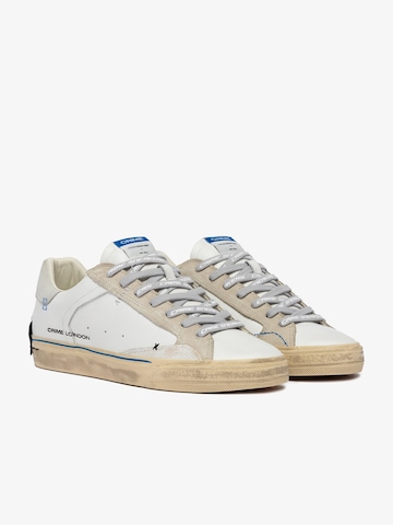 Baskets basses Crime London en blanc
