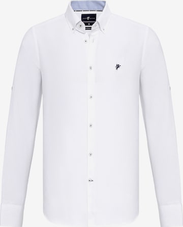 DENIM CULTURE - Regular Fit Camisa clássica 'JONES' em branco: frente