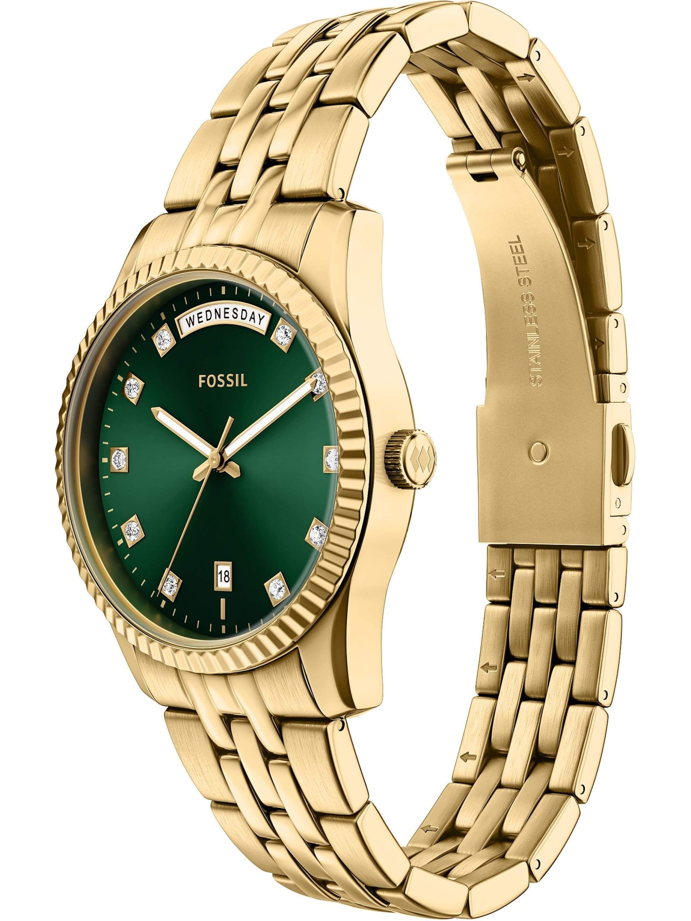 FOSSIL Analoguhr in Gold: Vorderseite