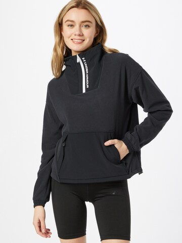 UNDER ARMOUR Sportpullover 'Rush' in Schwarz: predná strana