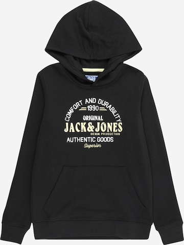 Jack & Jones JuniorSweater majica 'MINDS' - crna boja: prednji dio