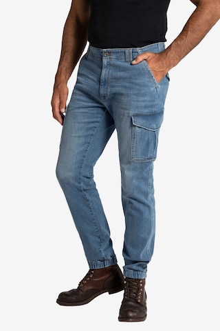 JP1880 Regular Cargojeans in Blauw: voorkant