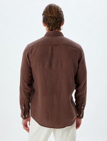 Koton Regular fit Button Up Shirt in Brown