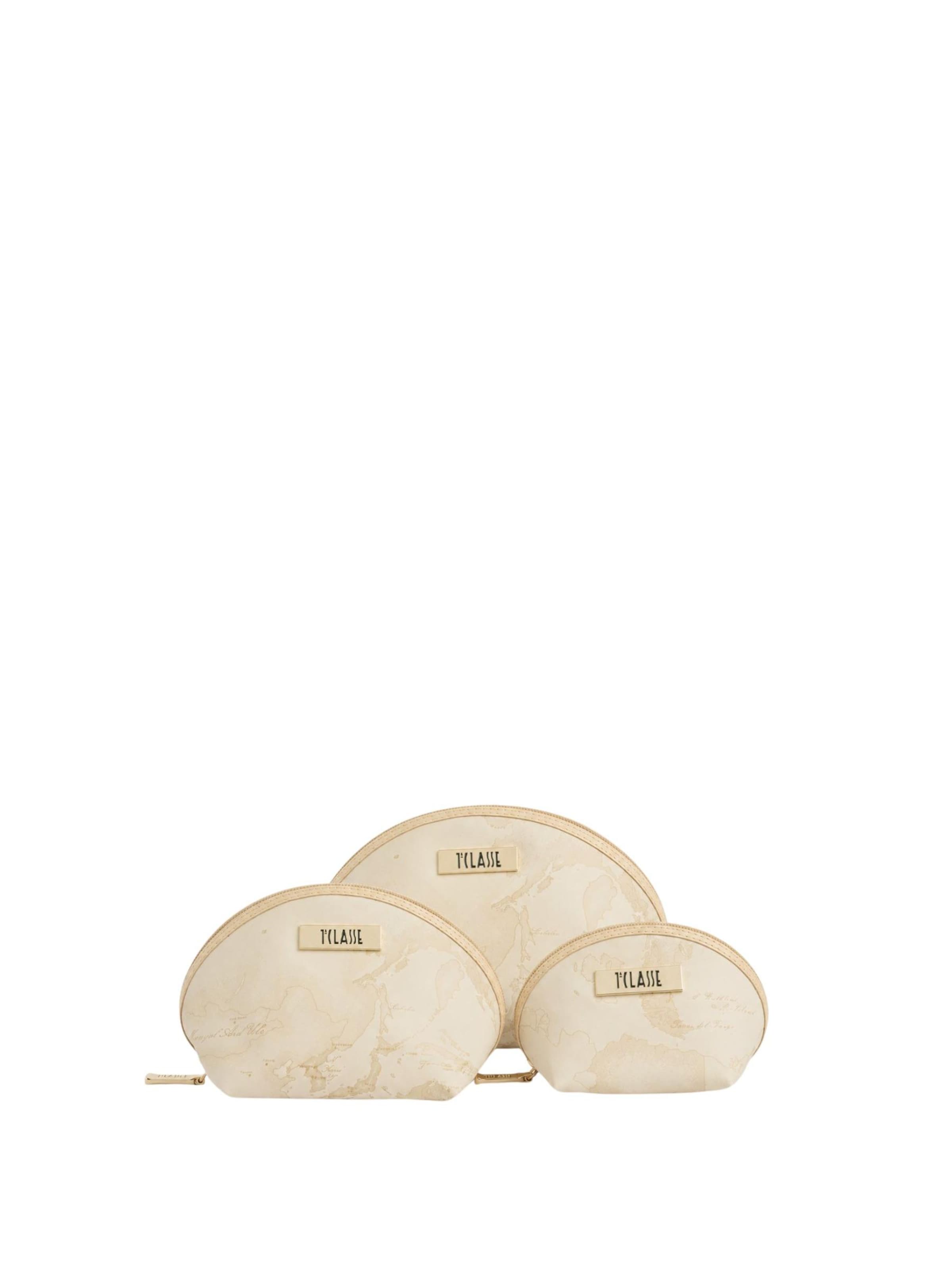 Alviero Martini Make up tas 'SMALL CASE KIT 3PCS' in Beige: voorkant