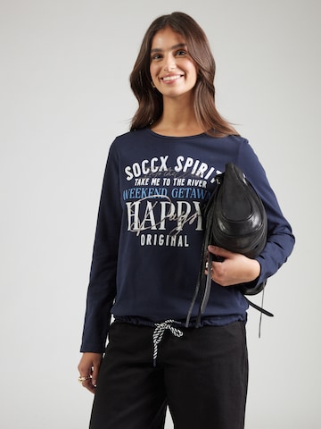 Soccx Sweatshirt in Blauw: voorkant