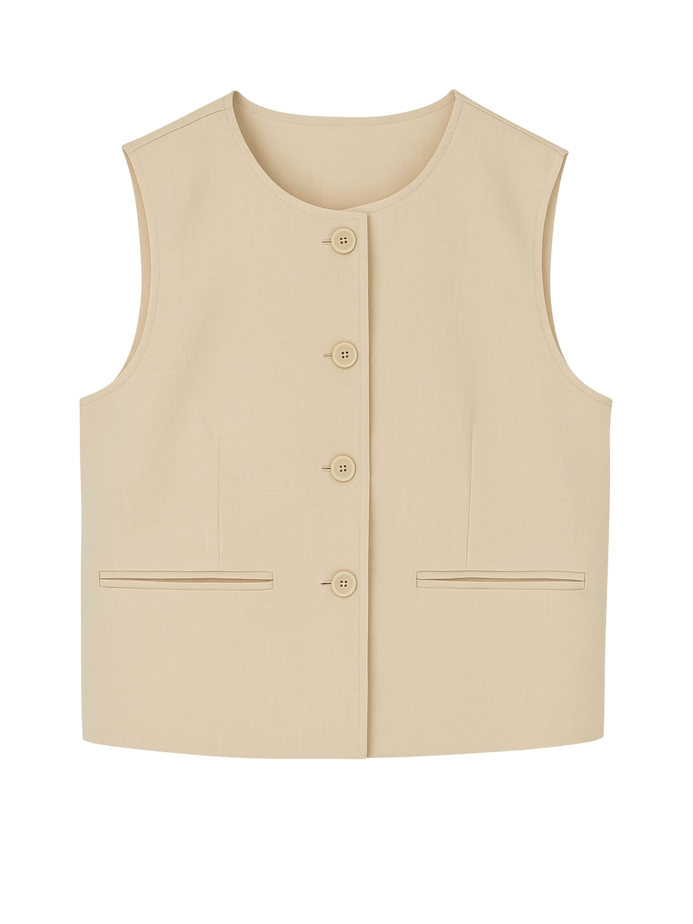 NORR Bodywarmer 'Kamin' in Beige: voorkant