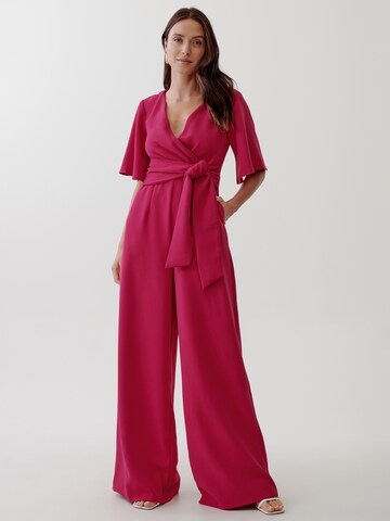 Tussah Jumpsuit 'CARIN ' in Pink: front