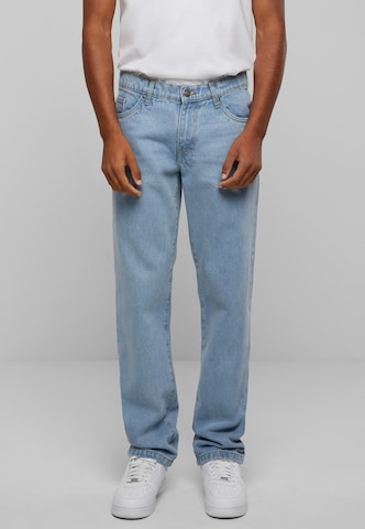 Urban Classics Loosefit Jeans in Blauw: voorkant