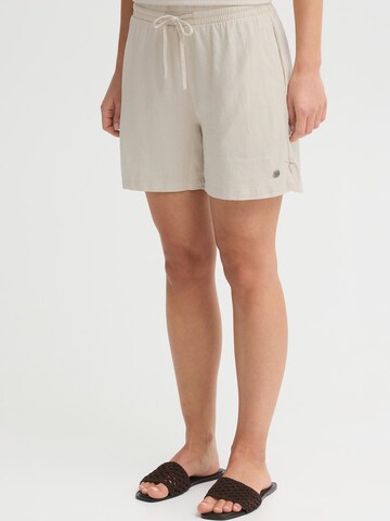 Oxmo Loosefit Shorts ' OXAlgea ' in Beige