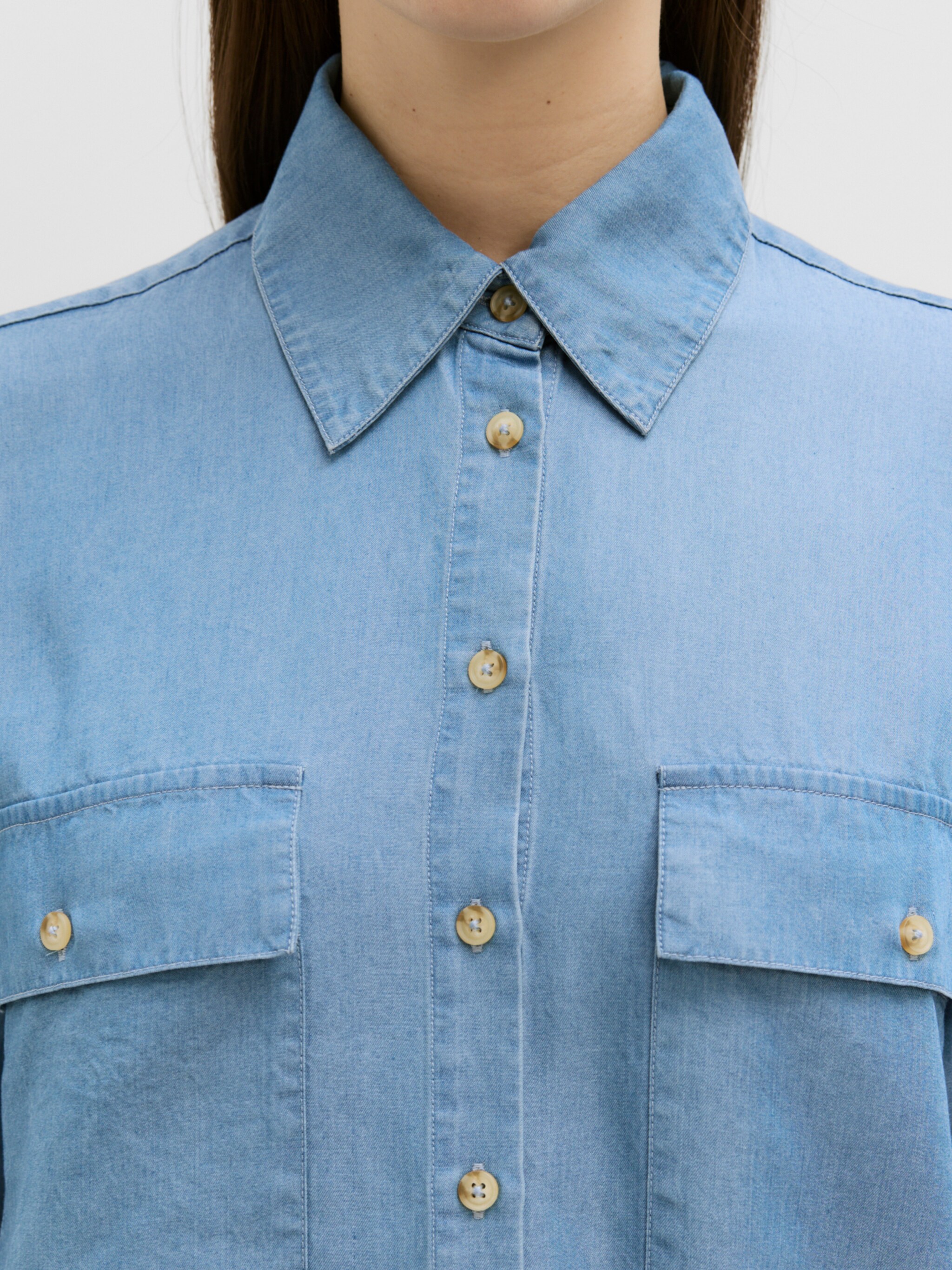EDITED Producten Blouse 'Elisabetta' Blauw