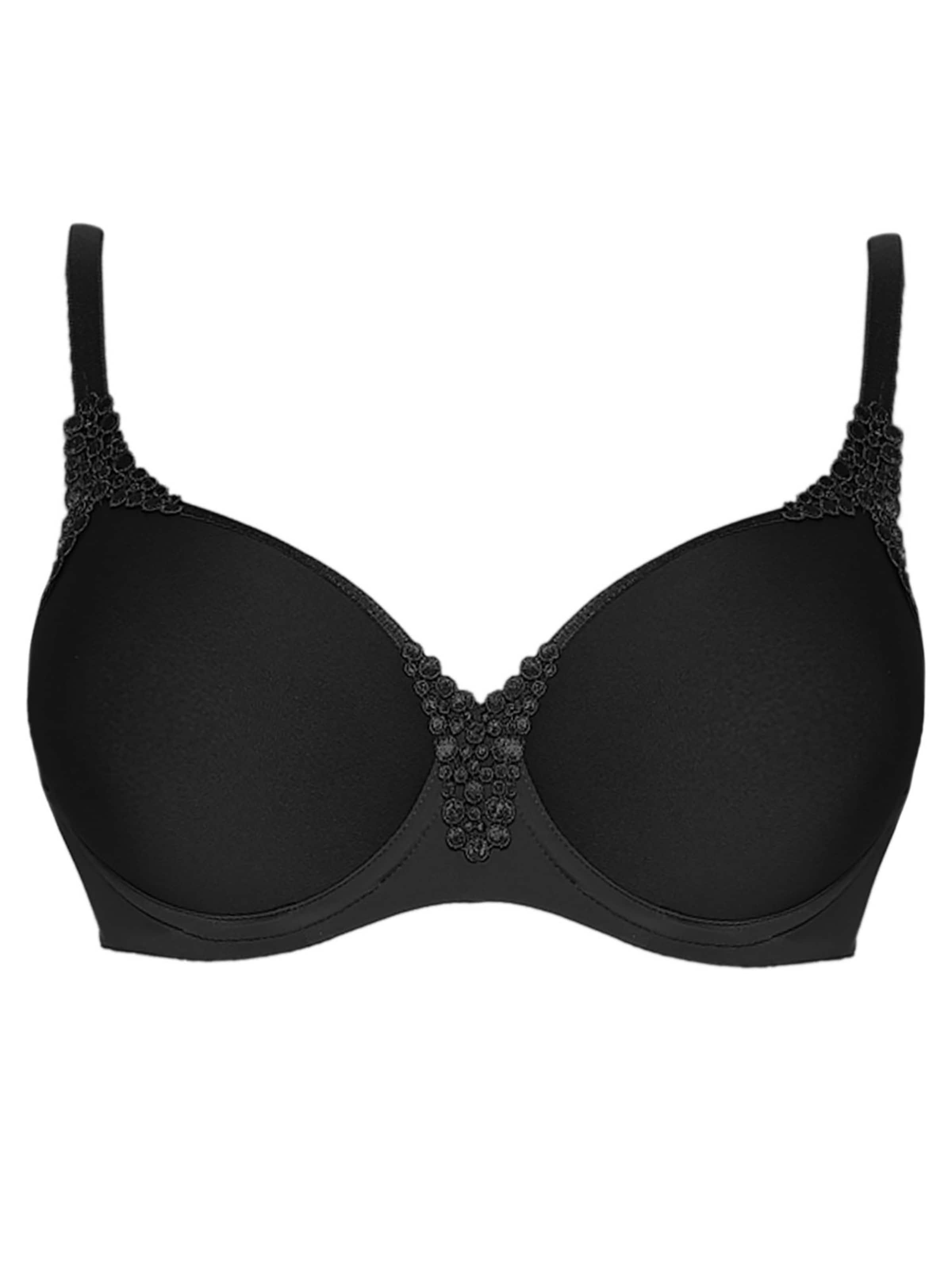 VIANIA T-shirt Bra 'Carola' in Black: front